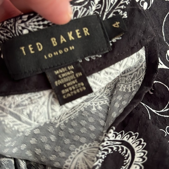 NWT Ted Baker TAISEY High Neck Blouse with Waterfall Embellishments- medium - Picture 9 of 9